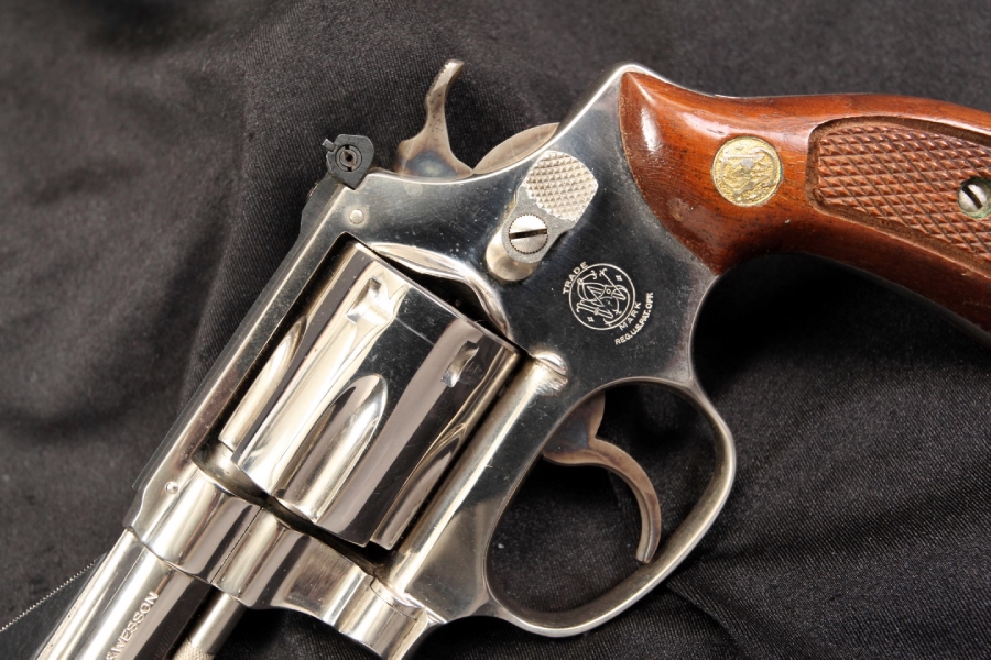 Smith And Wesson Sandw Model 34 1 Nickel `kit Gun` 22 Lr Double Action Revolver For Sale At 6003